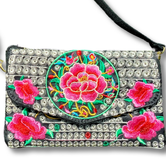 Floral Embroidered Clutch/Purse