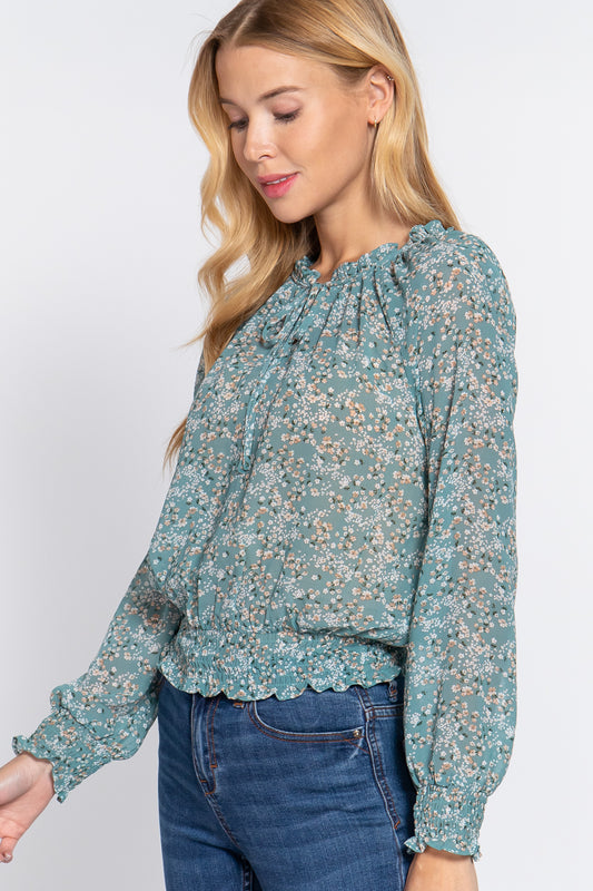 Floral Blouse Long Sleeve