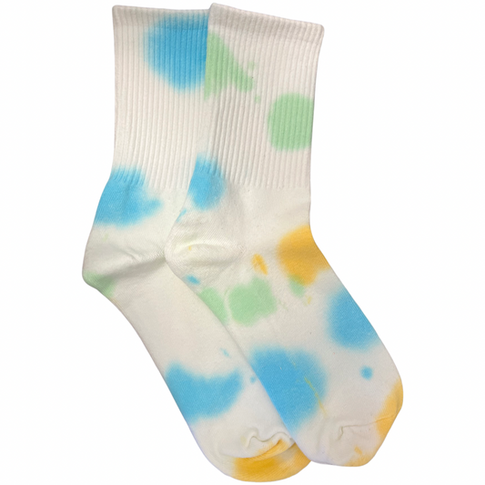 "Peace & Love" Tie Dye Crew Socks