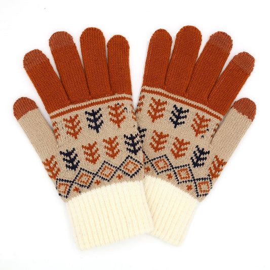 Printed Knit Gloves